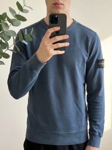 Sweat stone island bleu acier - stone,